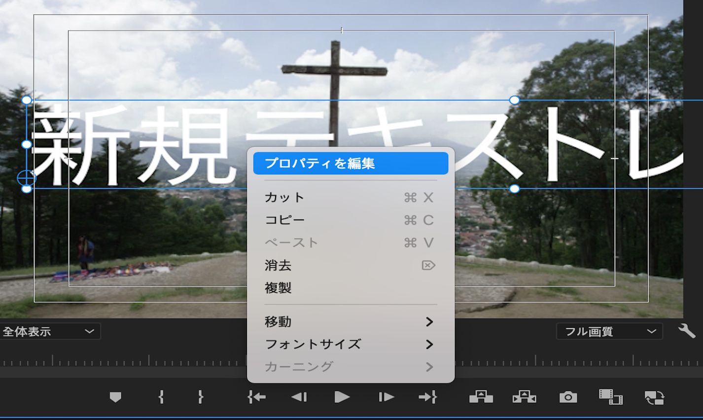 タイトルを右クリックして「プロパティの編集」を選択すると、タイトルをスタイライズできます。