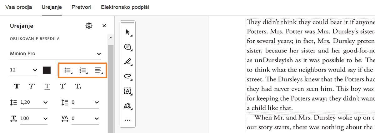 Možnosti oblikovanja