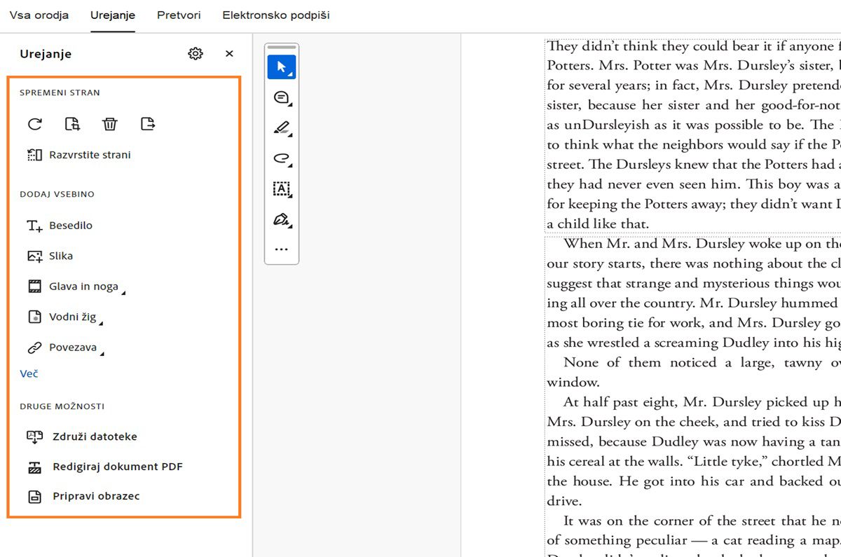 Plošča za urejanje