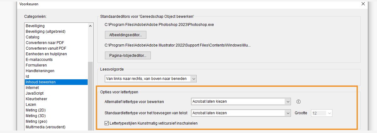 Standaardlettertype wijzigen voor het toevoegen en bewerken van tekst in een PDF