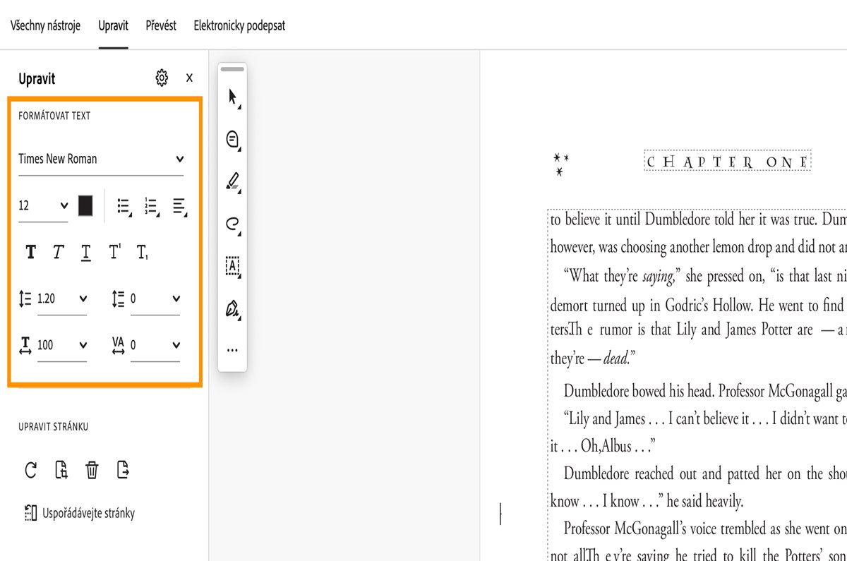 Možnosti formátování