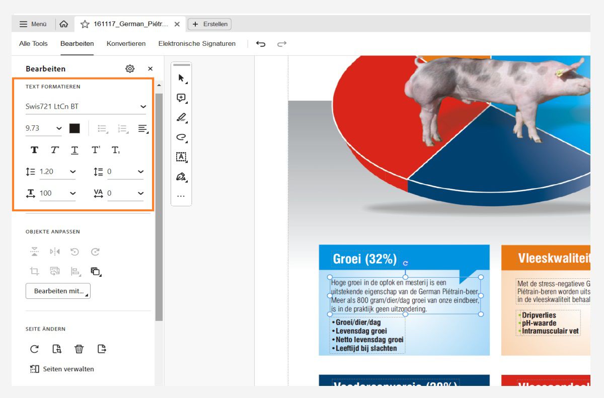 Formatierungsoptionen