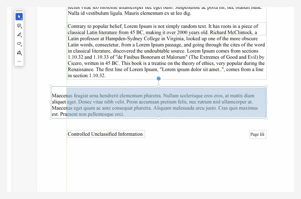 Spreminjanje velikosti polja z besedilom