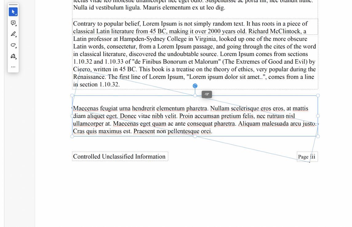 Redimensionner le bloc de texte