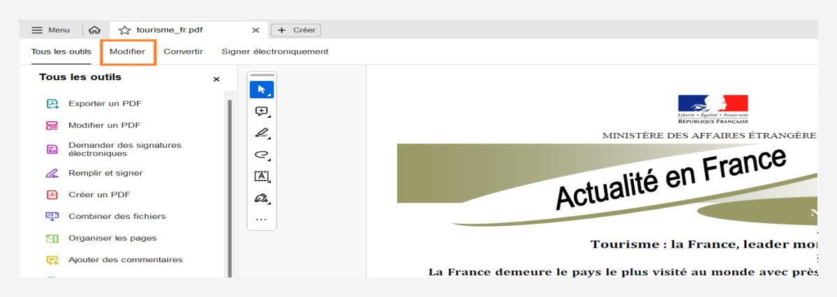 Outil de modification