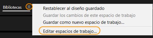 Editar espacios de trabajo