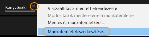 Munkaterületek szerkesztése
