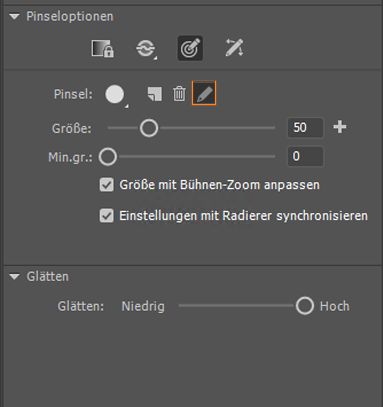 Benutzerdefinierten Pinsel bearbeiten