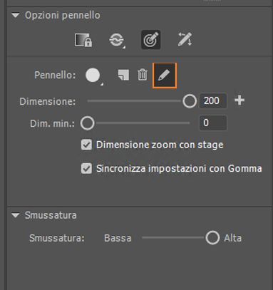 Modificare un pennello personalizzato