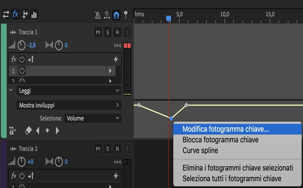 Modifica fotogramma chiave