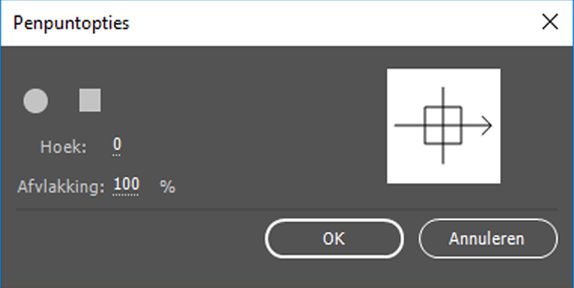 Penpuntopties bewerken