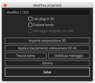Modificare le proprietà 3D