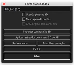 Editar propriedades 3D