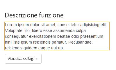 Il bordo arancione indica la modalità di modifica