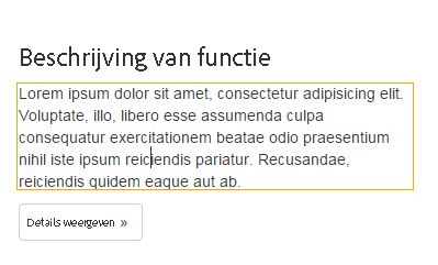 Een oranje rand geeft de bewerkingsmodus aan