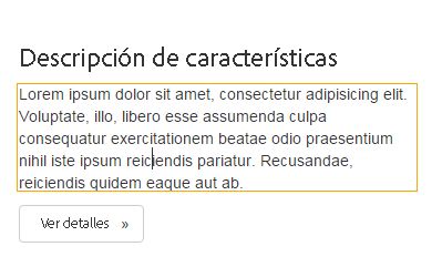 Un borde de color naranja indica modo de edición