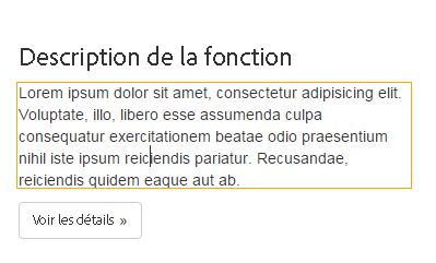 Une bordure orange indique l’activation du mode Modification
