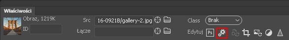 Edytowanie ustawień obrazu w Inspektorze właściwości