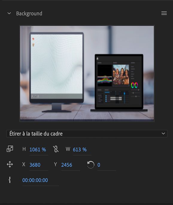 Modification des propriétés des médias