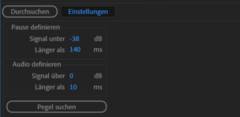 Bearbeiten der Effektparameter