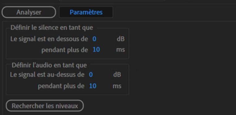 Modification des paramètres dʼeffet