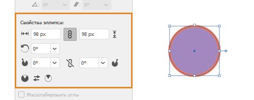 Свойства динамических фигур | Эллипс