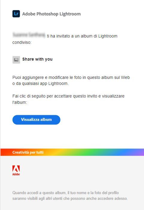 Invito tramite e-mail 