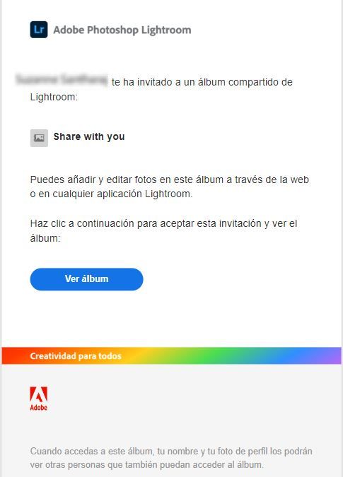 Invitación por correo electrónico 