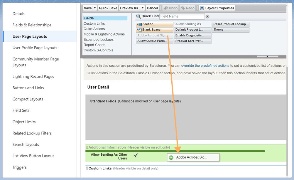 Acrobat Sign voor Salesforce: verzenden namens anderen inschakelen