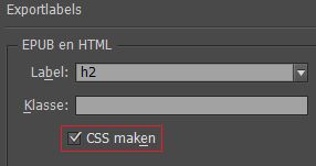 De optie CSS maken