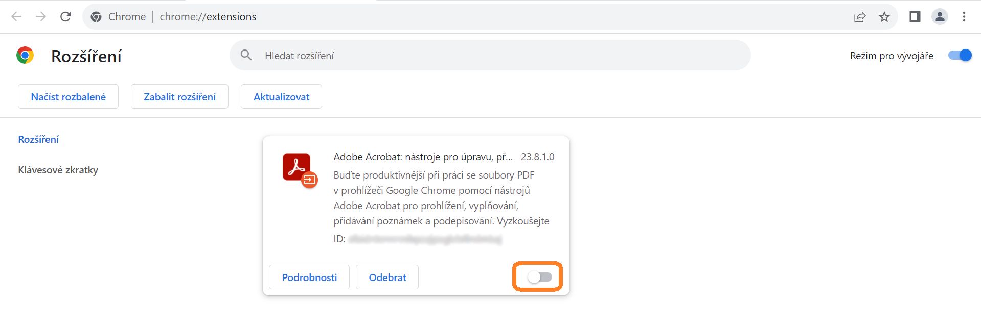 Rozšíření Adobe Acrobat – Vytvořit PDF