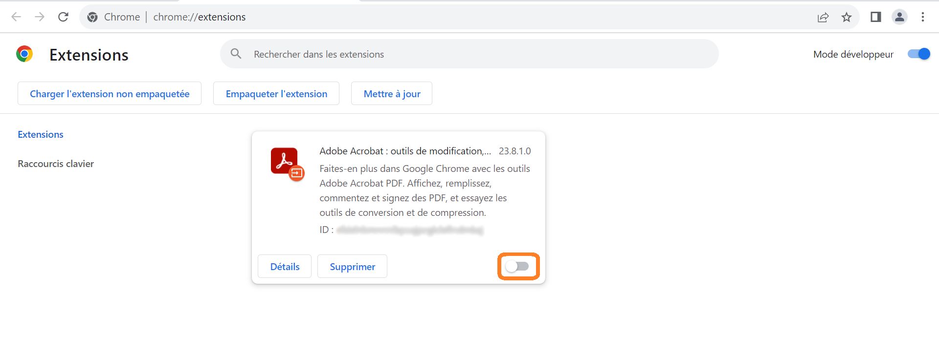 Extension Adobe Acrobat - Créer un fichier PDF