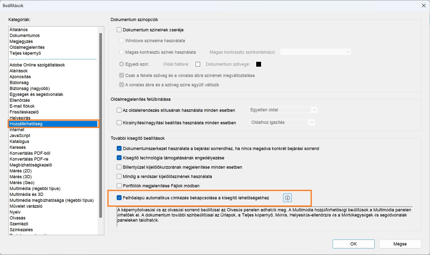 Beállítás a felhőalapú automatikus címkézés engedélyezéséhez és letiltásához