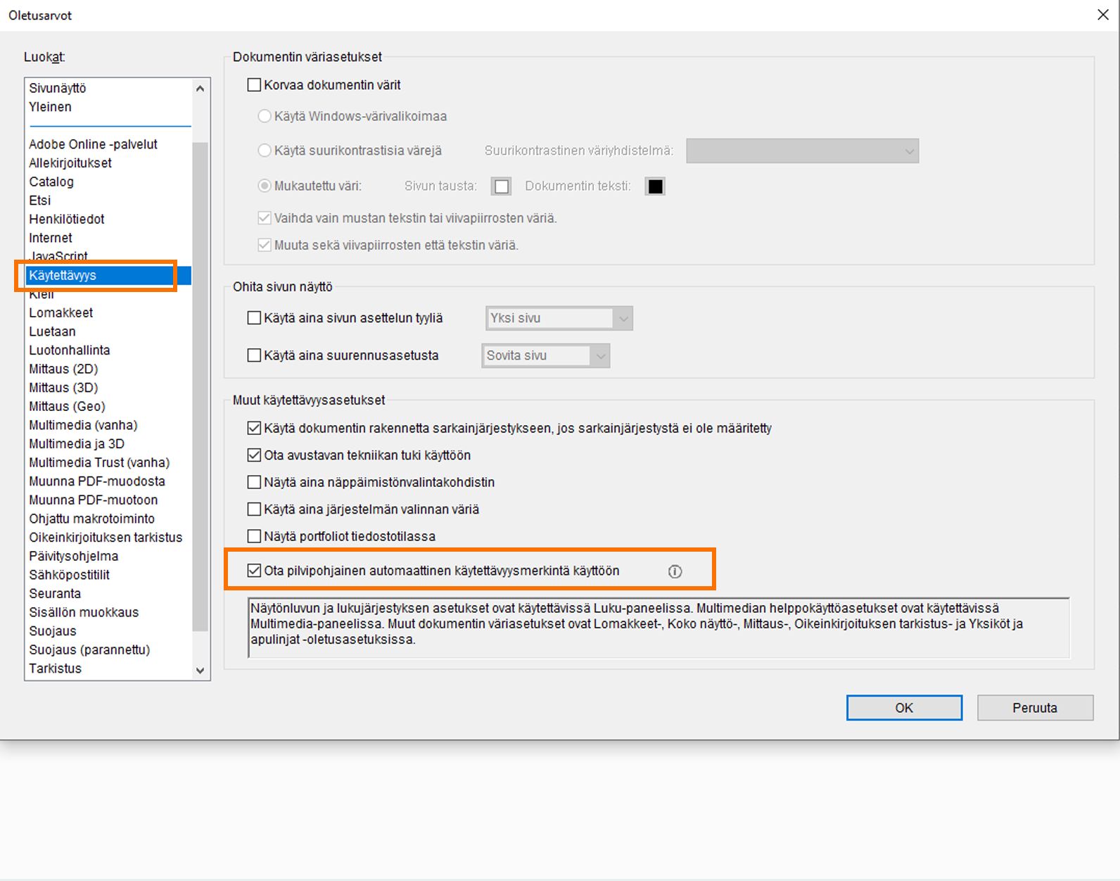 Ota käyttöön esteettömyyttä varten automaattinen pilvipohjainen tunnisteiden luonti