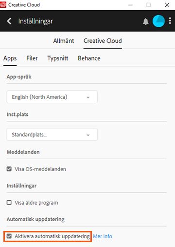 Aktivera automatisk uppdatering