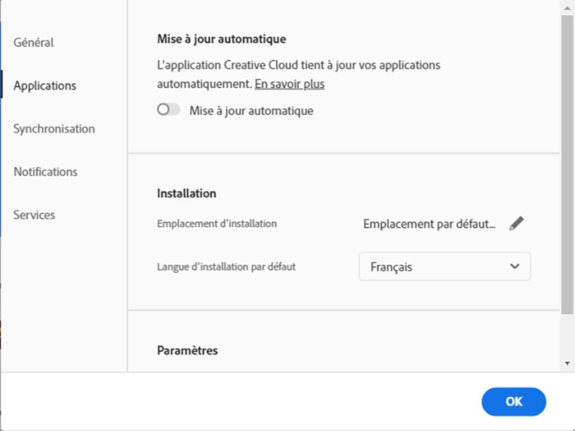 Mise à jour automatique des applications