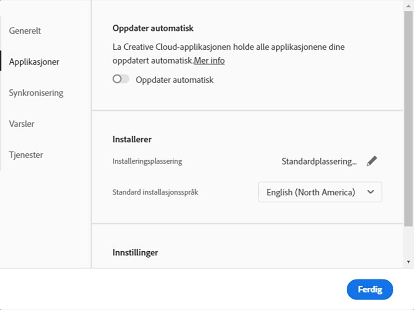 Automatisk oppdatering av applikasjoner