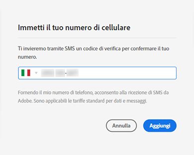 Inserisci il numero di telefono