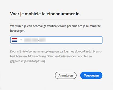 Telefoonnummer invoeren