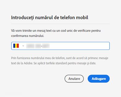 Introduceți numărul dvs. de telefon