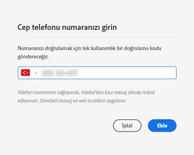 Telefon numarasını girme