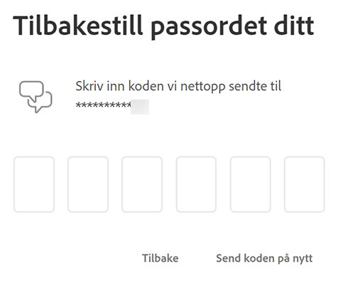 Skriv inn bekreftelseskoden