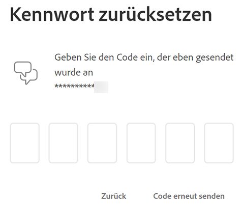 Bestätigungscode eingeben