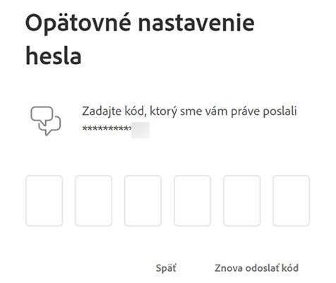 Zadajte overovací kód