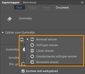 Regelaars Gummetje-modus