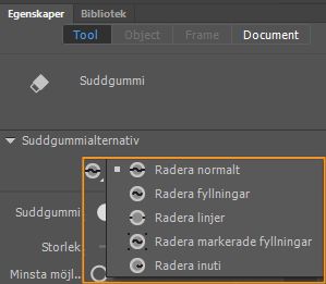 Raderingslägesmodifierare