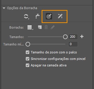 Opções de Pressão e de Inclinação