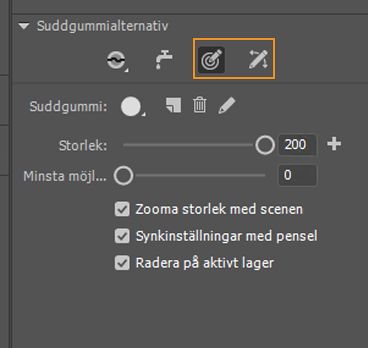 Alternativ för tryck och lutning