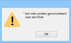 Fout voor onjuiste ingevoerde waarde
