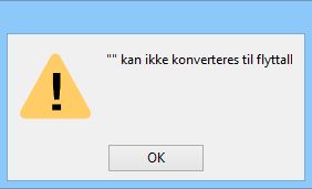 Feil for feil angitt verdi